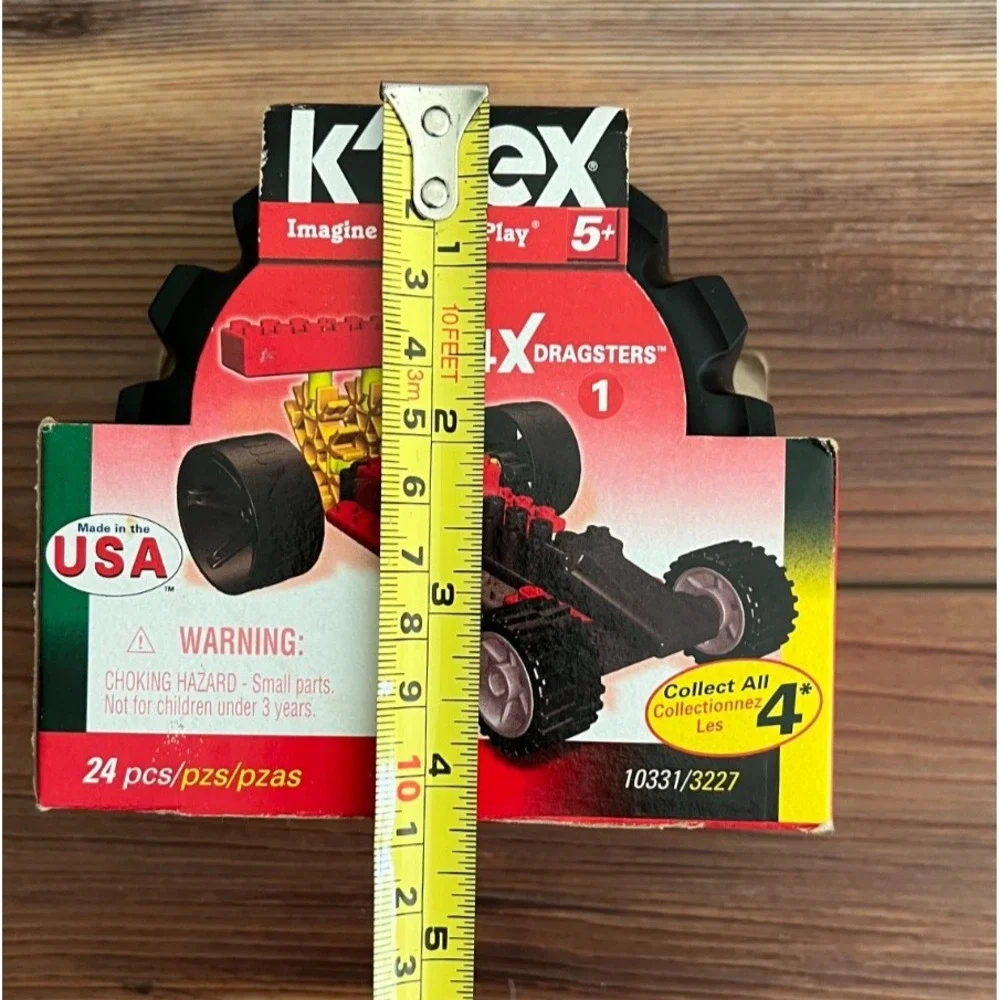 KNEX 4X Dragsters 1 Building Set 10331/3227 Vintage 24 Pcs USA Made Sealed Box